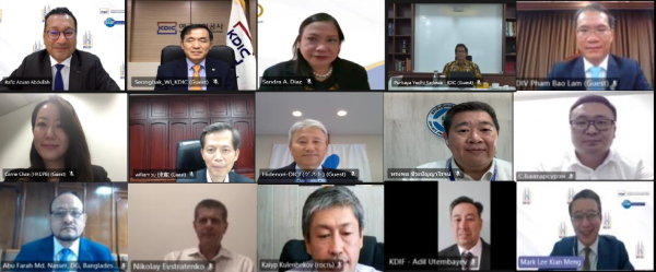 Screenshot of CDIC President Mr. William Su delivered a presentation regarding arrangements of the CDIC’s hosting of the 2021 IADI APRC Technical Assistance Workshop at the 19th IA
