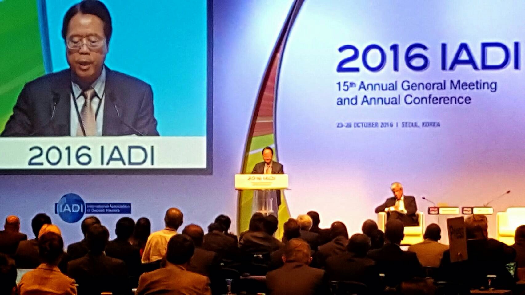 Photo of CDIC Chairman Dr. Paul C. D. Lei as speaker of the session “What is an Appropriate Funding Framework to Address a Crisis?”