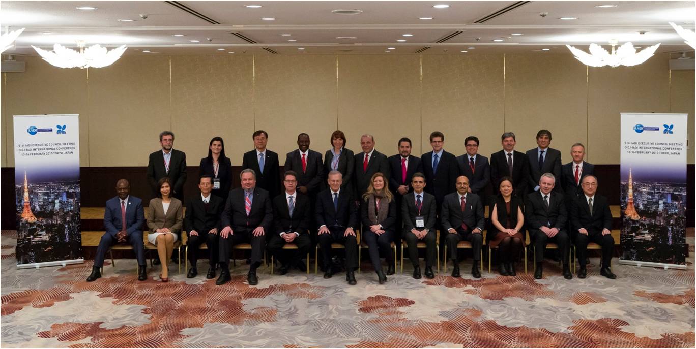 CDIC Executive Vice President Mr. William Su (left 3 of the front row) attended the 51st IADI Executive Council meetings, held in Tokyo Japan in mid Feb 2017.