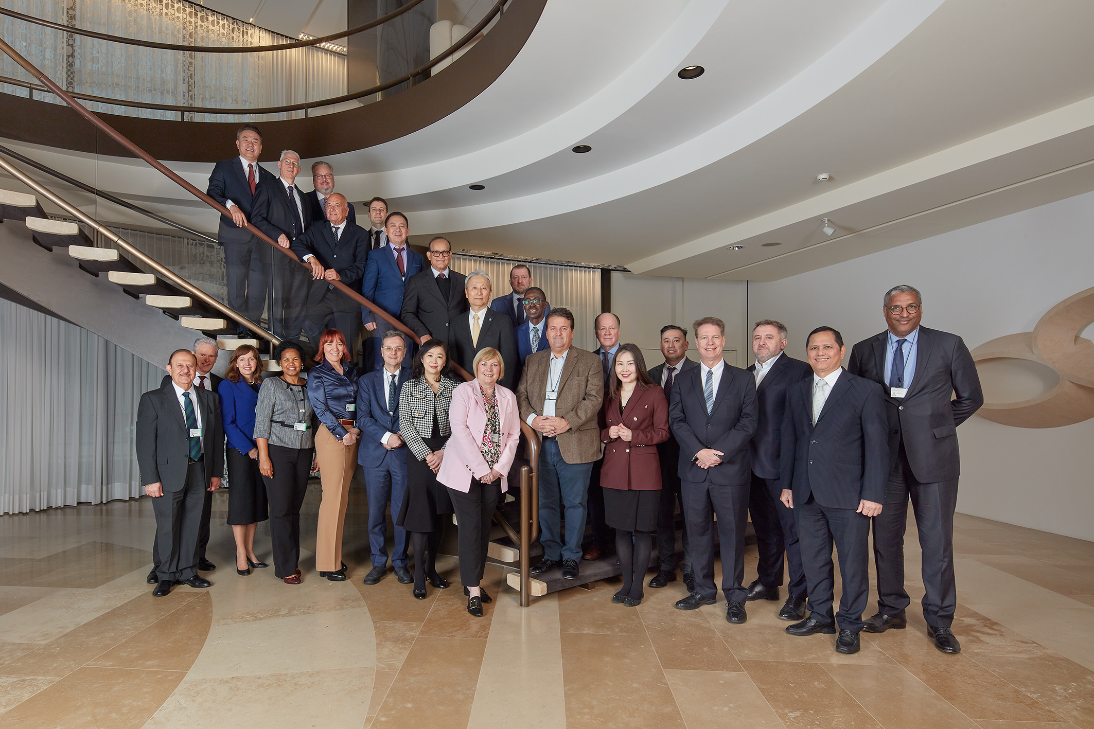 Group Photo of IADI 75th EXCO EVENTS in Basel， Switzerland—CDIC Executive Vice President Yvonne Fan （seventh from the left of front row） and IADI EXCO members