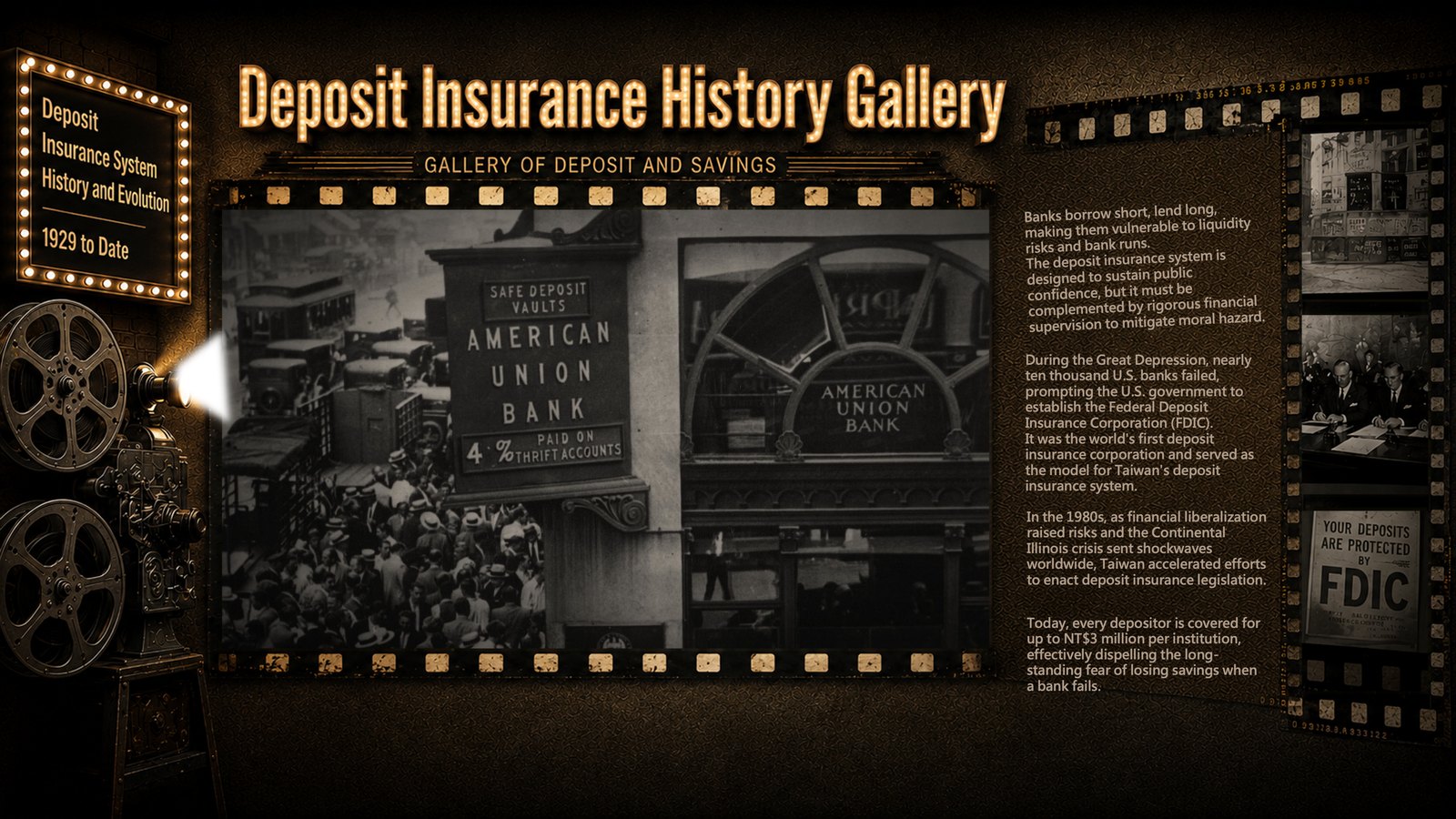 Prologue Theater — Deposit Insurance History Gallery